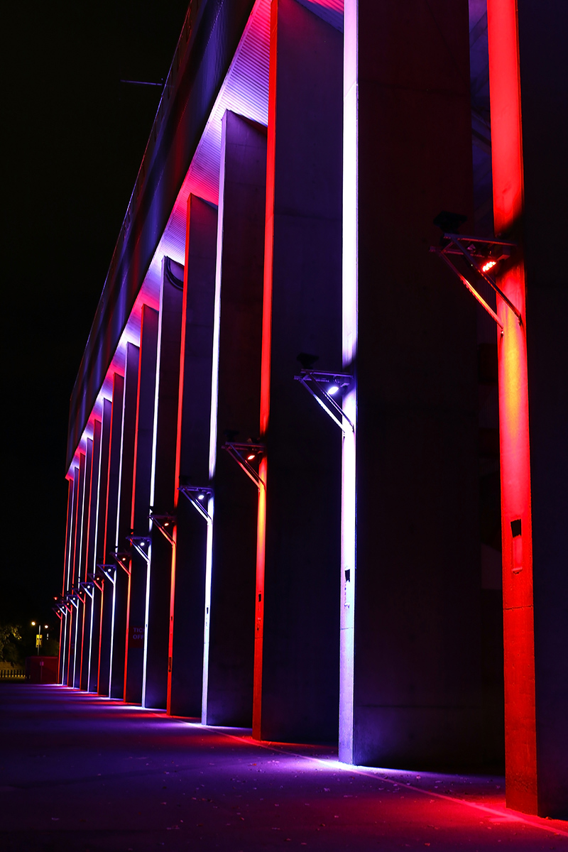 Brian Clouph, Stand, lighting, Nottingham Forest, Adam Spinos, look4ideas, lighting design, LED